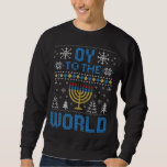 Funny Hanukkah Ugly Sweater Christmas Oy To World<br><div class="desc">Funny Hanukkah Ugly Sweater Christmas Oy To World</div>