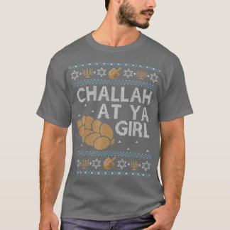 Funny Hanukkah Ugly Sweater Jewish Gift Challah At