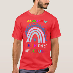 Funny Happy 100 Day Of School Rainbow T-Shirt