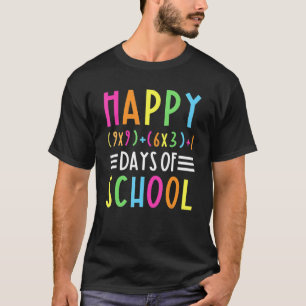 Funny Happy 100th Day Of School Math Formula Teach T-Shirt
