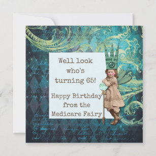 Funny Happy 65th Birthday Medicare Fairy Card