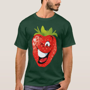 funny happy animated strawberry T-Shirt