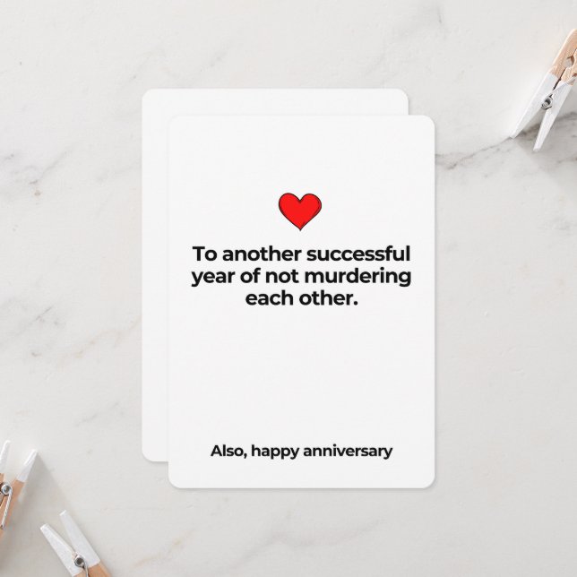 Funny  Happy Anniversary Card For Boyfriend (Front/Back In Situ)