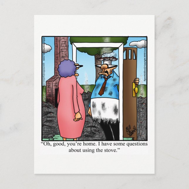 Funny Happy Anniversary Humour Postcard (Front)