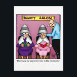 Funny Happy Anniversary Humour Postcard<br><div class="desc">Enjoy spreading the laughter with this hilarious happy anniversary humour postcard by syndicated cartoonist Bill Abbott, send some laughs along with your love and best wishes. Wonderfully funny and slightly sarcastic cartoon characters in hilarious situations and settings, great fun for the wonderfully funny and slightly sarcastic character you know. Syndicated...</div>