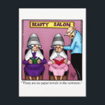 Funny Happy Anniversary Humour Postcard<br><div class="desc">Enjoy spreading the laughter with this hilarious happy anniversary humour postcard by syndicated cartoonist Bill Abbott, send some laughs along with your love and best wishes. Wonderfully funny and slightly sarcastic cartoon characters in hilarious situations and settings, great fun for the wonderfully funny and slightly sarcastic character you know. Syndicated...</div>