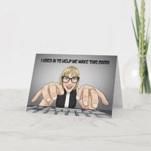Funny Happy Birthday AI Artificial Intelligence Holiday Card