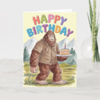 Funny Happy Birthday BigFoot Sasquatch