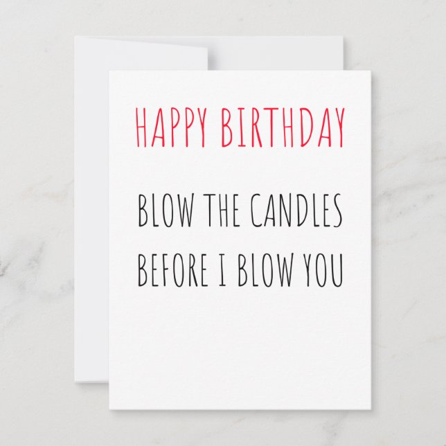 Funny Happy Birthday Card (Front)