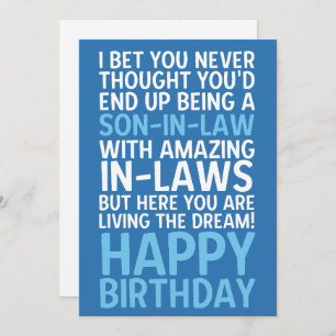 Funny Happy Birthday Card for Son-in-Law