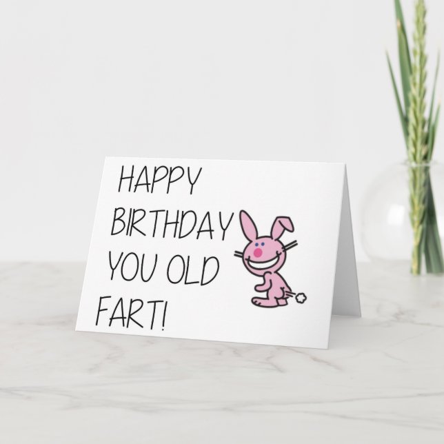 Funny Happy Birthday card - Old Fart (Front)