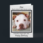 Funny Happy Birthday Dog Dad Black Cute Dog Poop Card<br><div class="desc">Funny Happy Birthday for the Dog Dad ! Add your dog's photo and personalize from the Dog .
There's nobody I'd rather have by my side ,  awkwardly waiting while I poop !</div>