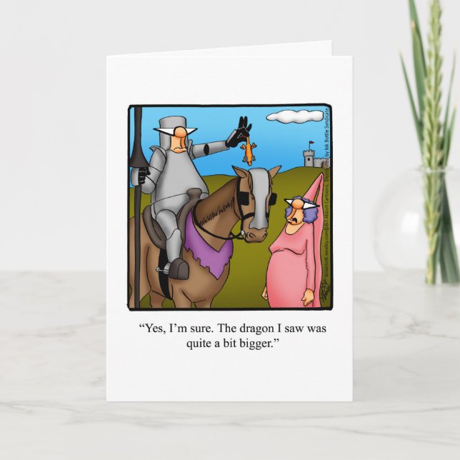 Funny Happy Birthday Greeting Card (Front)