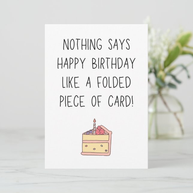 Funny happy birthday greeting card  (Standing Front)