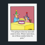 Funny Happy Birthday Postcard<br><div class="desc">Enjoy sending this hilarious Happy Birthday postcard to friends and family for their next birthday celebration. With their funny cartoon characters, witty punch lines, and wonderfully bold bright colour these postcards are a great way to share your sense of humour too!</div>