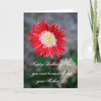 Funny Happy Birthday Son Greeting Card