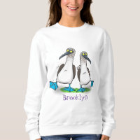 Funny, happy blue footed boobies dancing cartoon