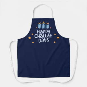 Funny Happy Challah Days Hanukkah Blue Apron