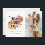 Funny Happy Challah Days Hanukkah Family Photo  Holiday Card<br><div class="desc">© Gorjo Designs. Made for you via the Zazzle platform.

// Need help customizing your design? Got other ideas? Feel free to contact me (Zoe) directly via the contact button below.</div>