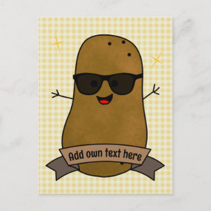 Funny Happy Cool Potato Personalized Postcard