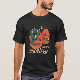Funny Happy Dinoween Baby Triceratops Pumpkin Egg T-Shirt