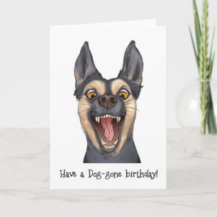 Funny Happy Dog Birthday Greeting Card 