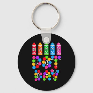 Funny Happy Dot Day Polka Dot Art Students Kids Gi Keychain