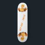 Funny Happy Duck Skateboard - Smile<br><div class="desc">Skateboards with Funny Yellow Duck Playful Wink Happy Smile Cartoon Drawing and Text - Choose / Add Your Unique Text / Font / Colour - Make Your Special Skateboard Gift - Resize and move or remove and add elements / image with Customization tool ! - Drawing and Design by MIGNED....</div>