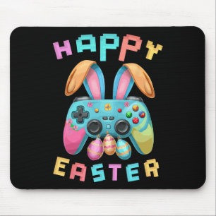 Funny Happy Easter Bunny Gaming Controller Gamer B Mouse Pad