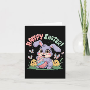 Funny Happy Easter Bunny Toddler Kids Easter Rabbi Card