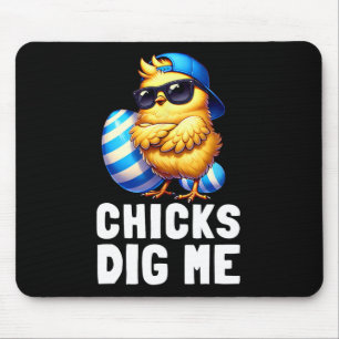 Funny Happy Easter Day Chicks Dig Me Easter Toddle Mouse Pad