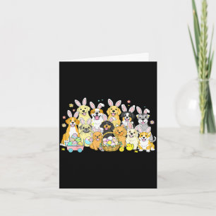Funny happy easter dog mom dad dog bunny ears boys card