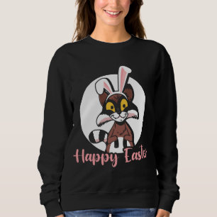 Funny Happy Easter Raccoon Bunny Egg Hunt Sweatshirt