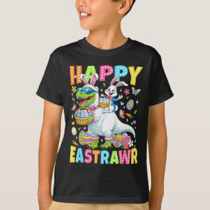 Funny Happy Eastrawr Toddler Boys Kids T-rex Easte T-Shirt
