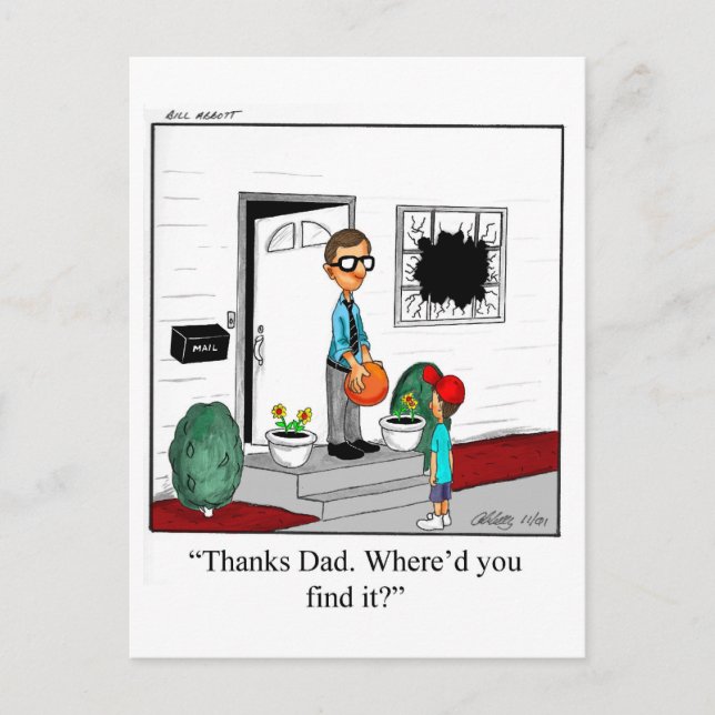 Funny Happy Father's Day Postcard (Front)