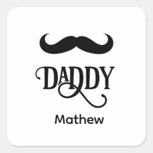 Funny Happy First Fathers Day Daddy custom  Square Sticker