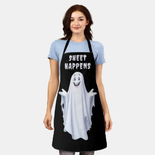 Funny Happy Ghost Apron