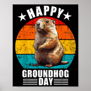Funny Happy Groundhog Day Decorations 2025 Retro V