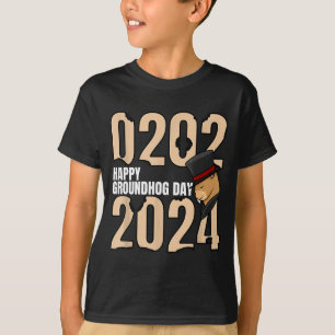 Funny Happy Groundhog Day February 2nd 2024 Holida T-Shirt