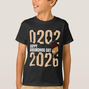 Funny Happy Groundhog Day February 2nd 2026 Holida T-Shirt
