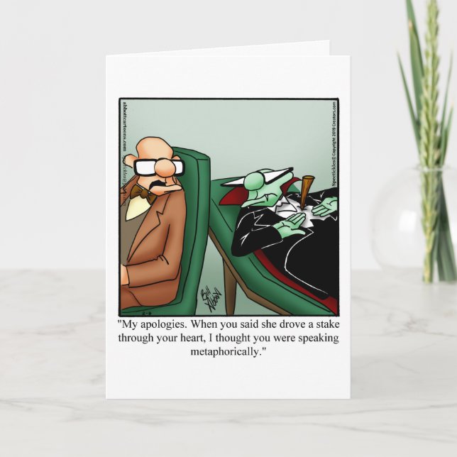 Funny Happy Halloween Greeting Card (Front)