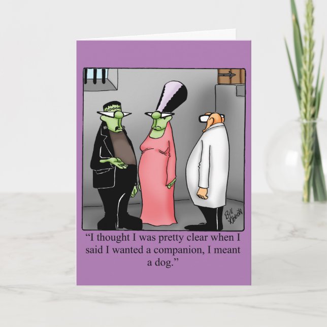 Funny Happy Halloween Greeting Card (Front)