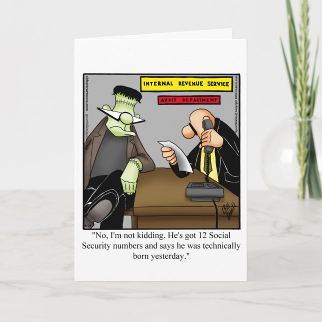 Funny Happy Halloween Greeting Card (Front)
