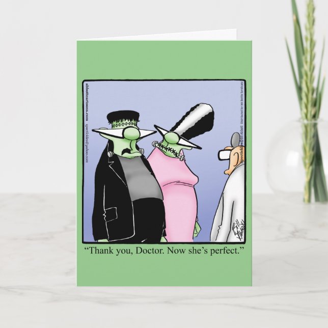 Funny Happy Halloween Greeting Card (Front)