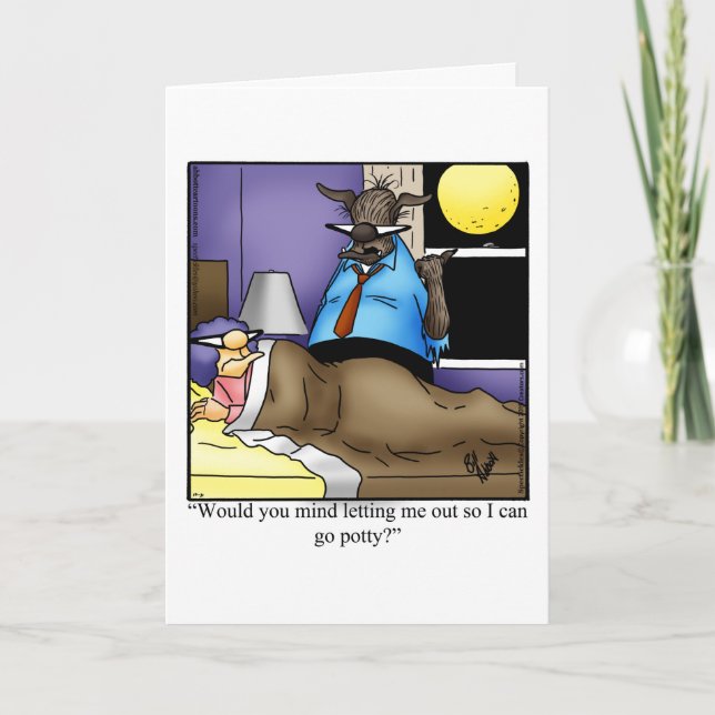 Funny Happy Halloween Greeting Card (Front)