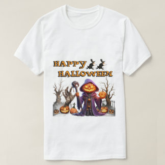 Funny Happy Halloween Pumpkin Witch Halloween  T-Shirt