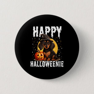 Funny Happy Halloweenie Halloween 2024 Weiner Dog  2 Inch Round Button