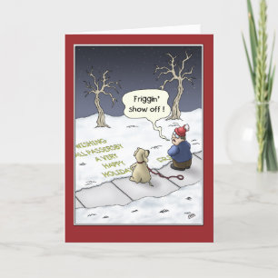 Funny Happy Holidays Card, Steady Flow Holiday Car Card