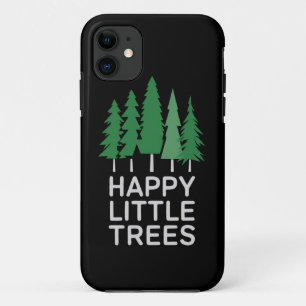 Funny Happy Little Trees Gifts Camping  iPhone 11 Case