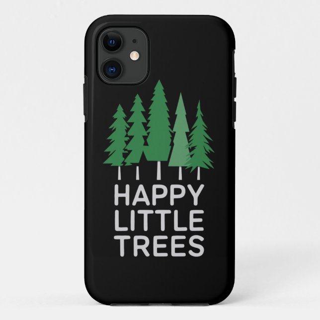 Funny Happy Little Trees Gifts Camping  Case-Mate iPhone Case (Back)